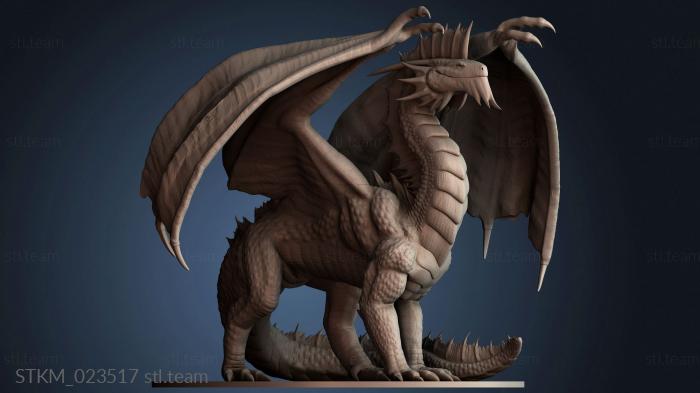 Статуэтки герои, монстры и демоны The dragon spread its wings