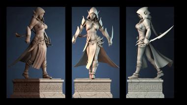 3D model Female Assassin (STL)