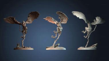 3D model Harpies flap their wings (STL)