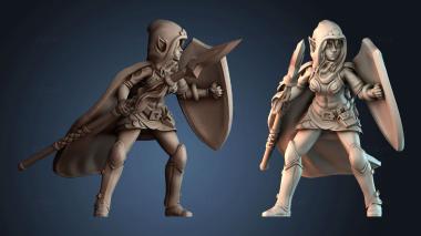 3D model Elf warrior (STL)