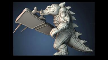 3D model Crocodileman monster (STL)