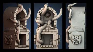 3D модель Монстр камин (STL)