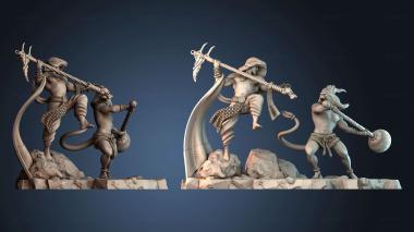 3D model Hindu Gods fight (STL)