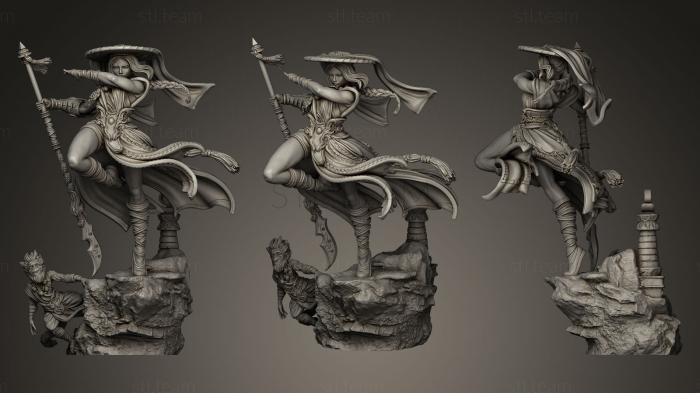 3D model Mu Ron Yin the Wind Master presupported (STL)