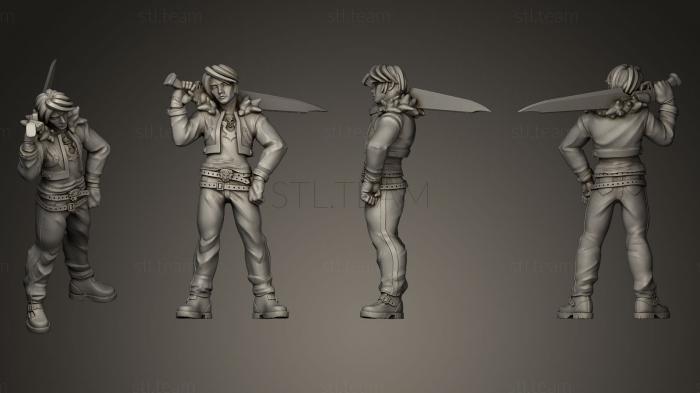 3D model Squall Final Fantasy VIII DampD Miniature (STL)