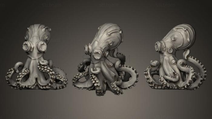 3D model Steampunk Octopus Figurine (STL)