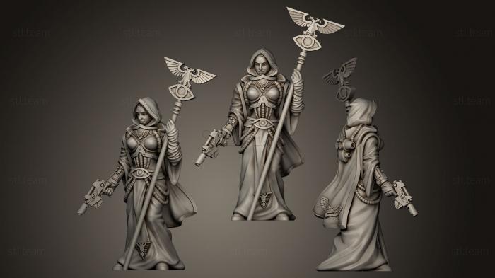 3D model Female Psyker Miniature For board Games (STL)