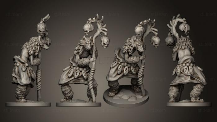 Wolf Paw Shaman 32 mm miniatures