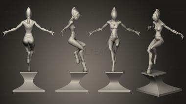 3D model At The Edge female sci fi sculpt (STL)