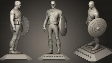 3D model Captain America (Printer Friendly) (STL)