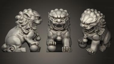 3D model Chinese Guardian Lions1 (STL)