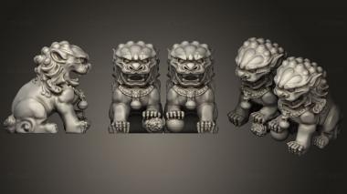 3D model Chinese Guardian Lions2 (STL)