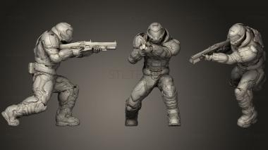 3D model Doomguy Posed With Shotgun (STL)