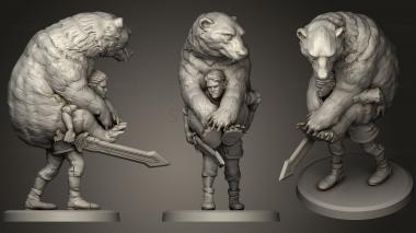 3D model Man Carrying Bear Mini (STL)