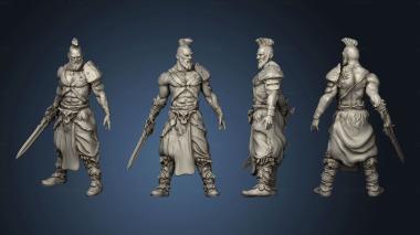 3D model Viking Warrior forest (STL)