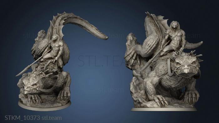 3D model Giant lizard mounted (STL)