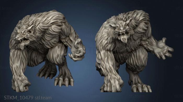 3D model werewolves Kneeling (STL)