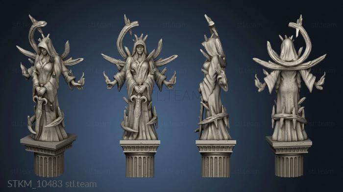 Fantasy Female Saint Statue column