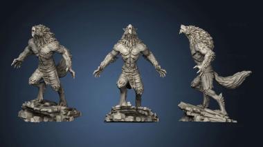 3D model Werewolf Warrior Howling (STL)