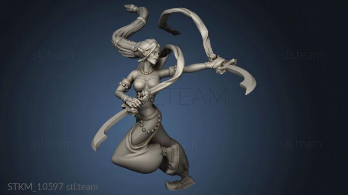 Spiritual Warriors Female blade dancer veiled