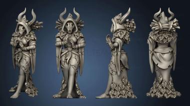 3D model Dw Dark Forest Drunken Druid woman DF in mask (STL)