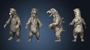 3D model The Lost Cave Throwback Undead Bears (STL)