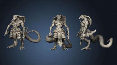 3D model Ruins Madness Serpentfolk Warrior (STL)