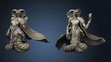 3D model Ruins Madness Serpentfolk Mage Drinking (STL)