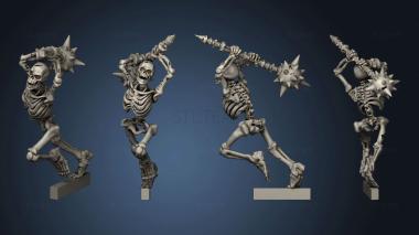 3D model skeleton warrior great mace (STL)