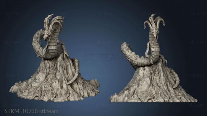 3D model Burning Lands Volcano Wyrm Gargantuan (STL)