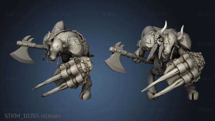 Fantasy Minotaur Male Axe and Shield