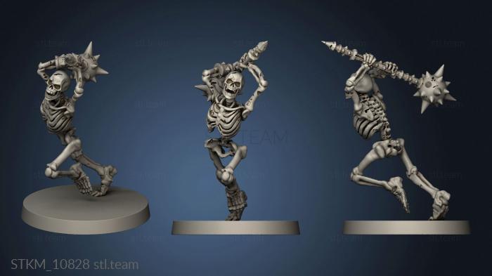 3D model skeleton warrior great mace (STL)