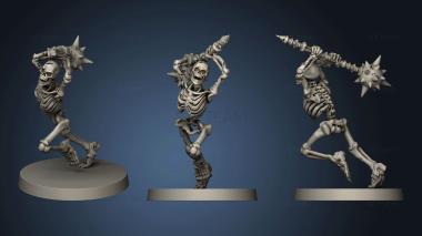 3D model skeleton warrior great mace (STL)