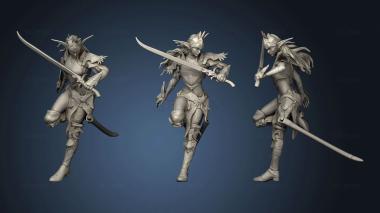 3D model Elven Grace Moon Runner Defending (STL)