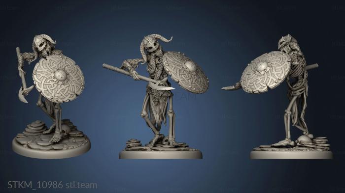 3D model draugr undead skeleton infantry (STL)