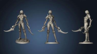 3D model death deathcult swords stance (STL)