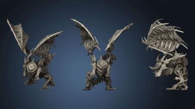 3D model Skeletal Dragon Multi Back Leg (STL)