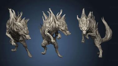 3D model Chieftain Warband Wraith Wolves Wolf mini (STL)