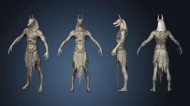 3D model egyptian god anubis (STL)