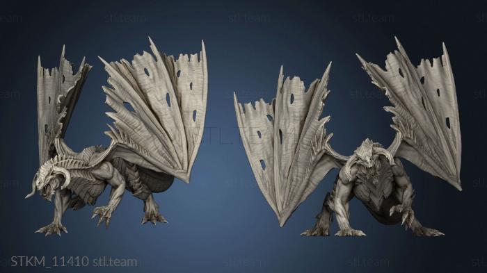 3D model black dragon Wings (STL)