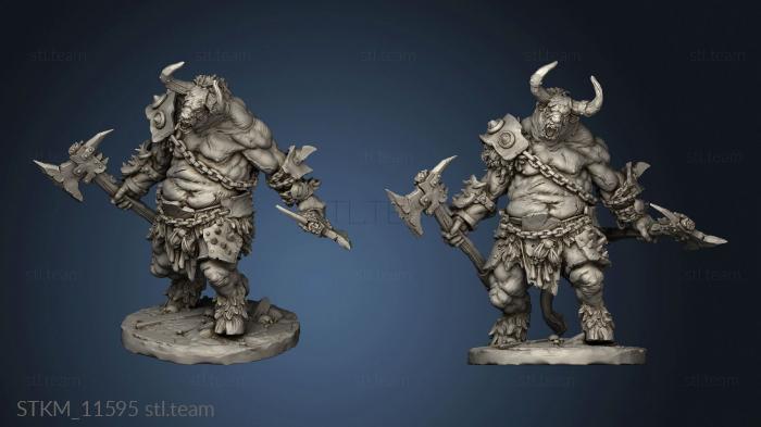 3D model Beastmen Aurox Reavers (STL)