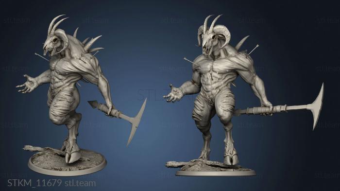 3D model Arcanum The Warriors Moon Clan giant goat warrior (STL)