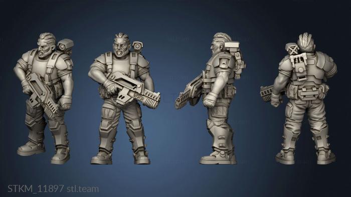 3D model HUMAN SPACE MARINE CAPTAIN ARK HELM (STL)