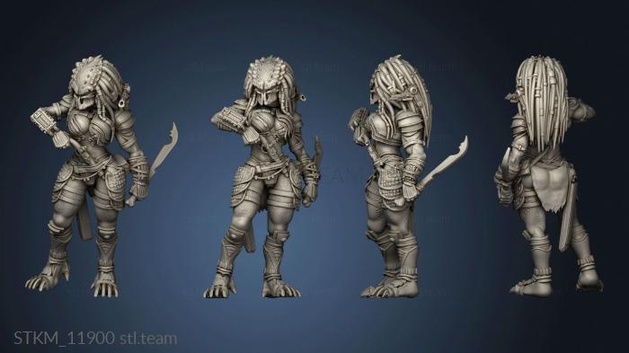 3D model Aliens vs Skull Hunters BONITA ELITE VIXEN ELDER GRAY BACK HUNTER (STL)