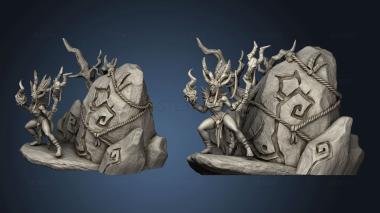 3D model Amazon Tribe Shaman Ritual Stone Amazons (STL)