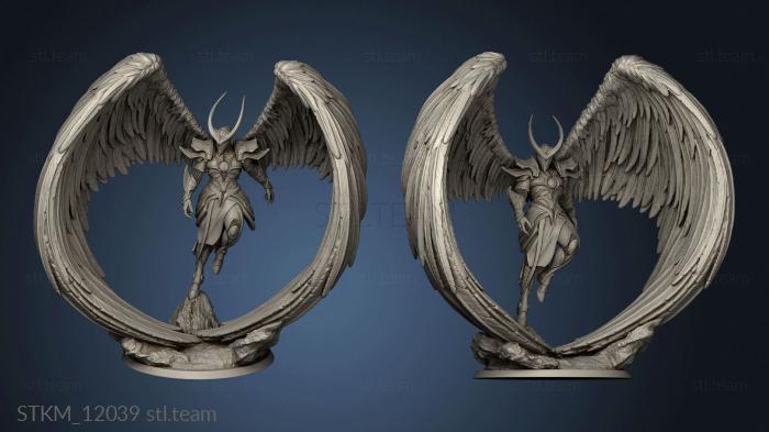 3D model angel fighter solored (STL)