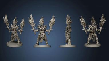 3D model skeleton champion fire swords (STL)