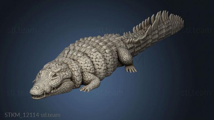 3D model Articulated Giant Crocodile MOUTH GIANT CROCODILE AND TAIL (STL)