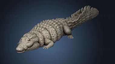 3D model Articulated Giant Crocodile MOUTH GIANT CROCODILE AND TAIL (STL)