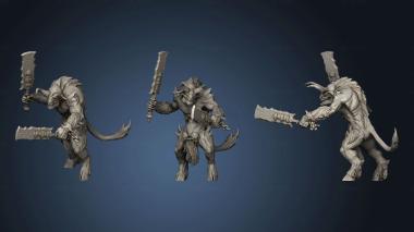 3D model brutal raider dual weapons squad (STL)